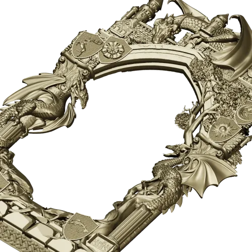 Draconic Gate archway STL for CNC