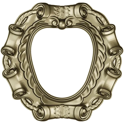 Baroque Ribbon Frame - STL 3D model for CNC