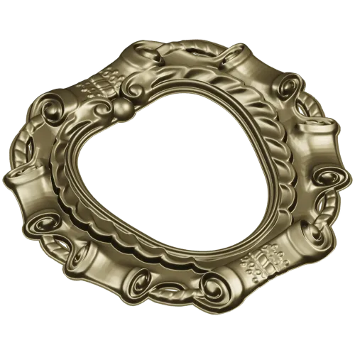 Baroque Ribbon Frame - STL 3D model for CNC