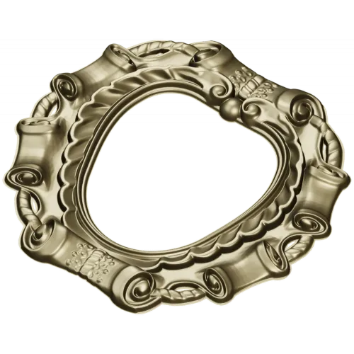 Baroque Ribbon Frame - STL 3D model for CNC