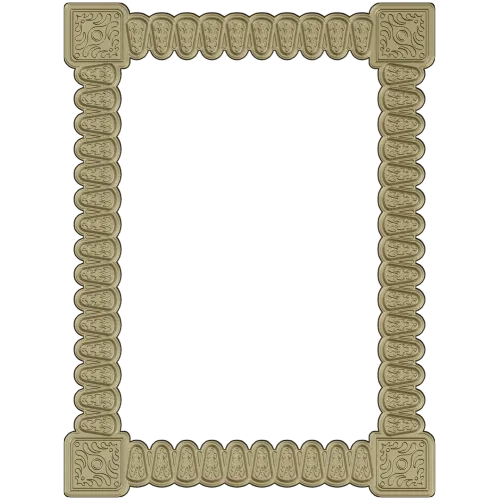 Baroque Beaded Decorative Frame - STL 3D model for CNC