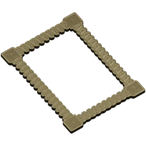 Baroque Beaded Decorative Frame - STL 3D model for CNC