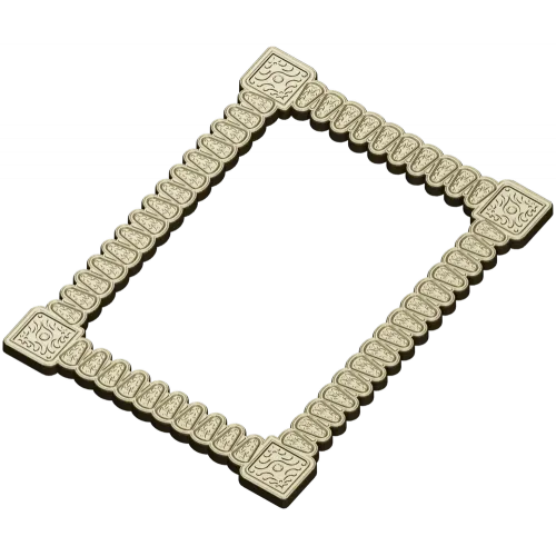 Baroque Beaded Decorative Frame - STL 3D model for CNC
