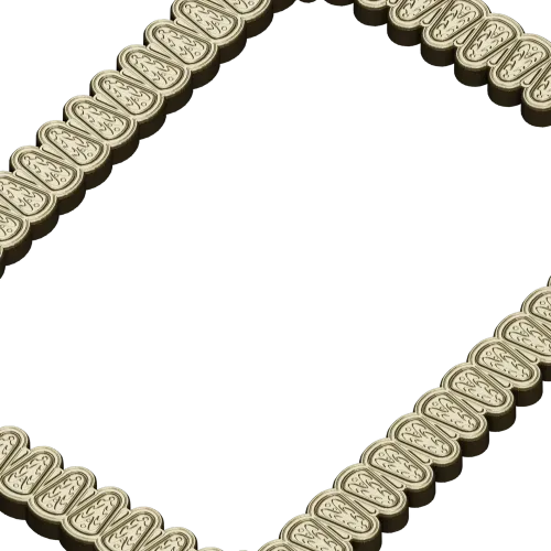 Baroque Beaded Decorative Frame - STL 3D model for CNC