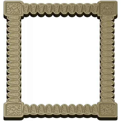 Baroque Beaded Decorative Frame - STL 3D model for CNC