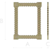 Baroque Beaded Decorative Frame - STL 3D model for CNC