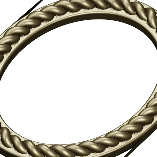 Овальная рамка с канатным узором - STL 3D модель для ЧПУ