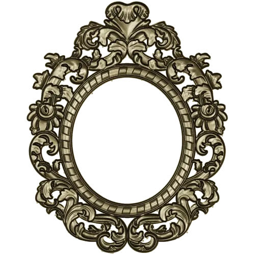Ornamental Baroque Oval Frame STL for CNC Milling