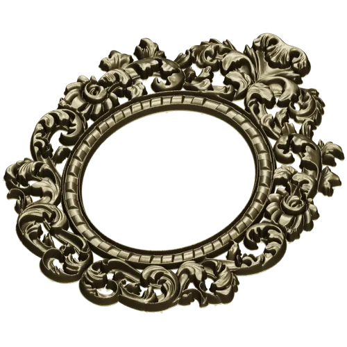 Ornamental Baroque Oval Frame STL for CNC Milling