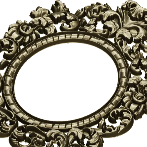 Ornamental Baroque Oval Frame STL for CNC Milling