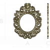 Ornamental Baroque Oval Frame STL for CNC Milling