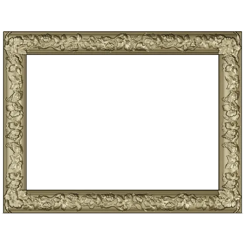 Baroque Vine Frame - ornamental STL 3D model for CNC