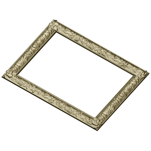 Baroque Vine Frame - ornamental STL 3D model for CNC