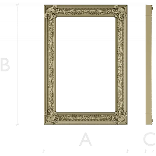 Baroque Acanthus Frame STL for CNC