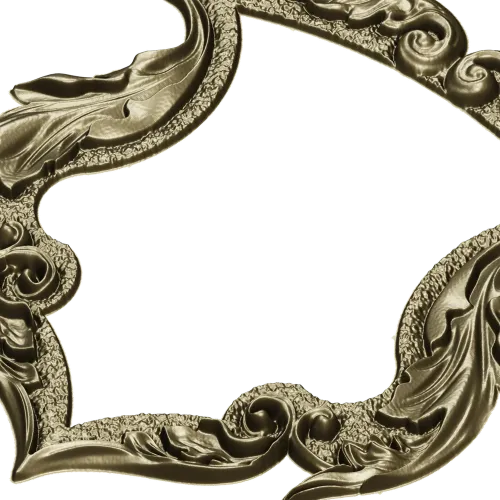 Rococo Shield Frame STL for CNC