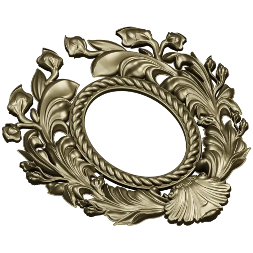 Ornate Acanthus Oval Frame - 3D STL for CNC