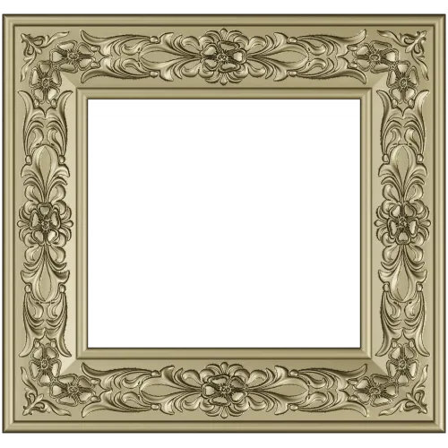 Ренессансная декоративная рамка - STL модель для ЧПУ