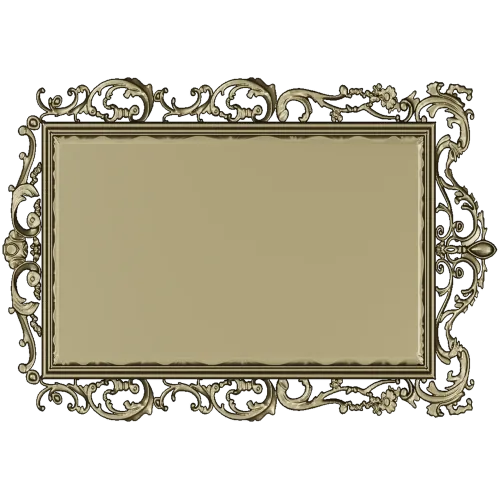 Ornate Rectangular Frame STL 3D Model for CNC
