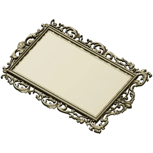 Ornate Rectangular Frame STL 3D Model for CNC