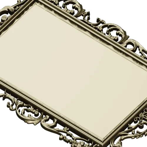 Ornate Rectangular Frame STL 3D Model for CNC