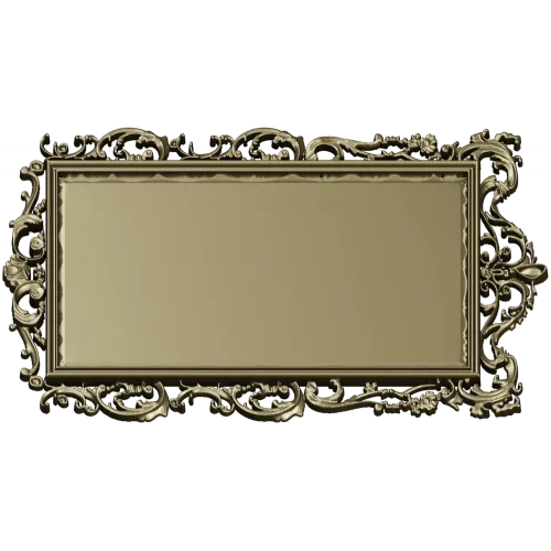 Ornate Rectangular Frame STL 3D Model for CNC