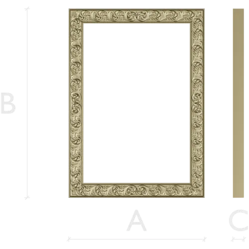 Regal Acanthus Frame - STL 3D model for CNC milling