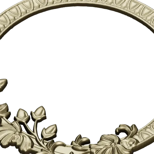 Овальная рамка с цветочным орнаментом - STL модель для ЧПУ