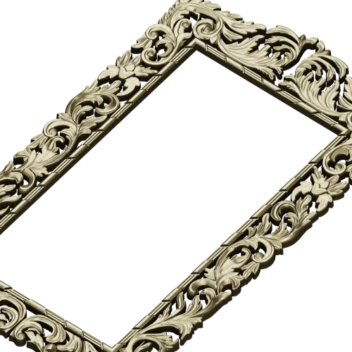 Baroque Acanthus Frame STL for CNC Milling