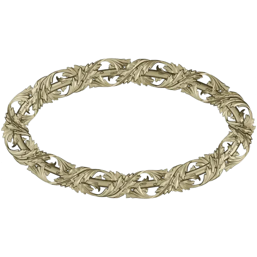 Ornate Acanthus Oval Frame - STL 3D Model for CNC