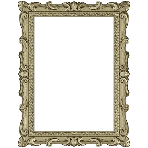Baroque Ornamental Frame STL for CNC Milling