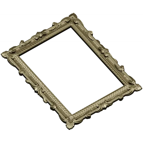 Baroque Ornamental Frame STL for CNC Milling