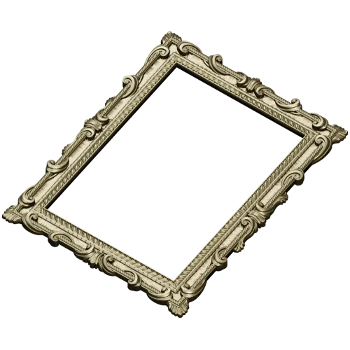Baroque Ornamental Frame STL for CNC Milling