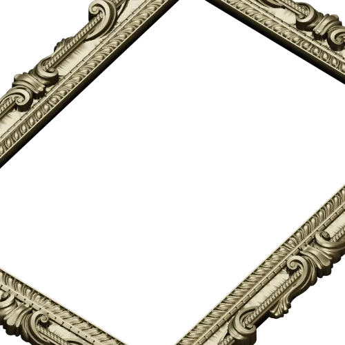Baroque Ornamental Frame STL for CNC Milling