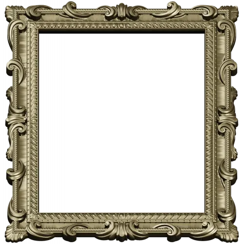 Baroque Ornamental Frame STL for CNC Milling