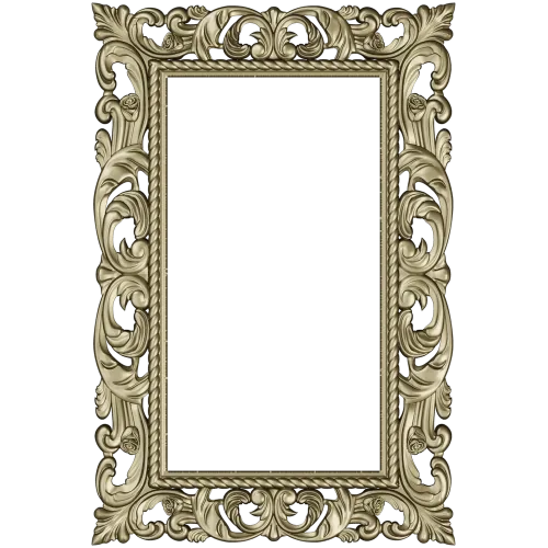Ornate Rococo Rectangular Frame STL for CNC