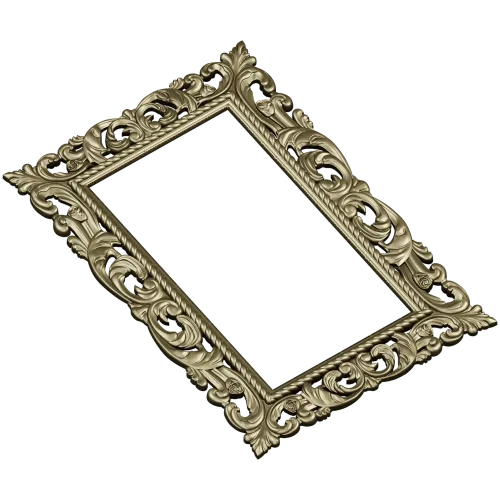Ornate Rococo Rectangular Frame STL for CNC