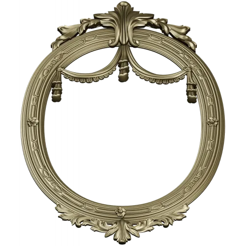 Резная овальная рама с драпировкой