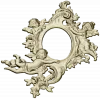 Rococo Cherub Oval Frame STL