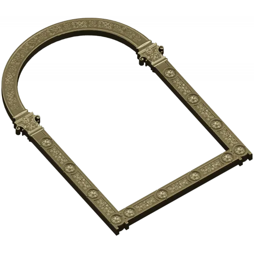 Rosette Arch - ornamental arched frame STL 3D model for CNC