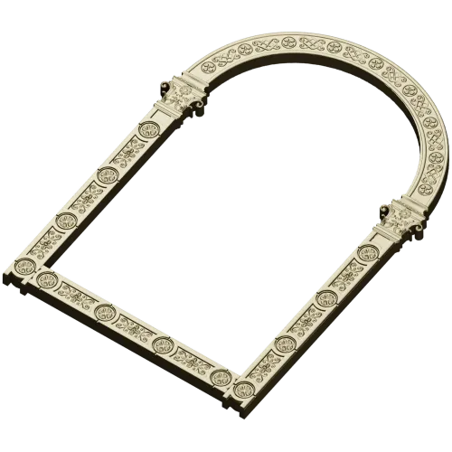 Rosette Arch - ornamental arched frame STL 3D model for CNC