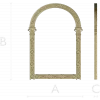 Rosette Arch - ornamental arched frame STL 3D model for CNC