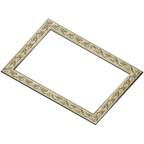 Барочный прямоугольный багет STL для ЧПУ