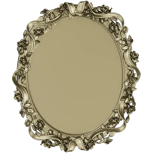 Ornate Oval Frame 3D Model STL for CNC