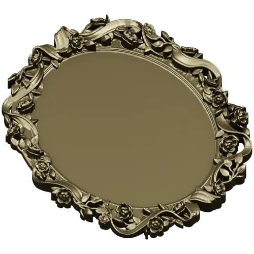 Ornate Oval Frame 3D Model STL for CNC