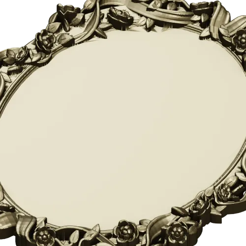 Ornate Oval Frame 3D Model STL for CNC