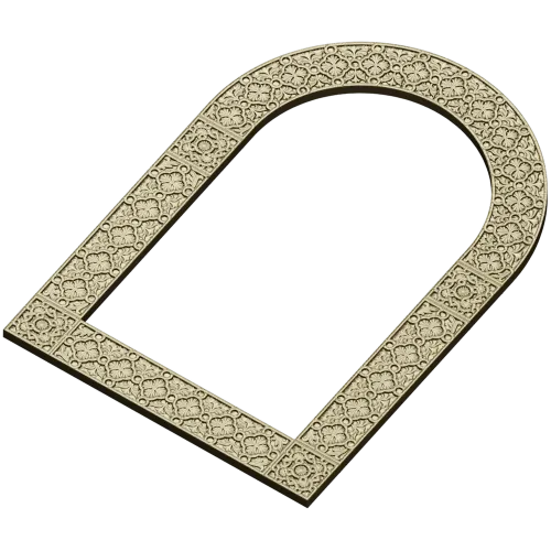 Ornate Arched Frame STL for CNC Milling