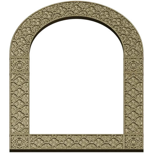 Ornate Arched Frame STL for CNC Milling