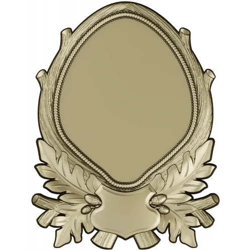 Ornate Laurel Cartouche - STL 3D Model for CNC