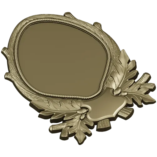 Ornate Laurel Cartouche - STL 3D Model for CNC