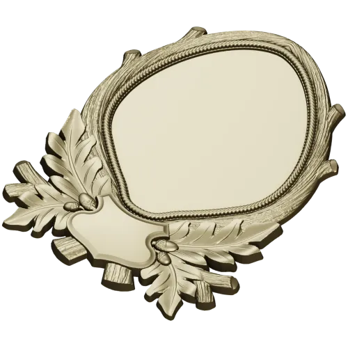 Ornate Laurel Cartouche - STL 3D Model for CNC